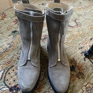 Theory Suede Moto Boots